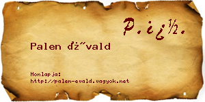 Palen Évald névjegykártya